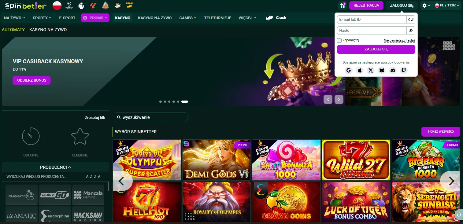 Spinbetter login – procedura wejścia na konto